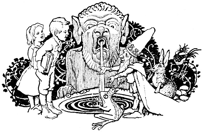 Gustav Olms Illustration Märchenbrunnen
